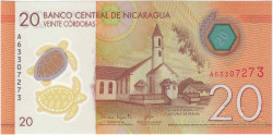 Банкнота. Никарагуа. 20 кордоб 2019 год. Тип 210a.